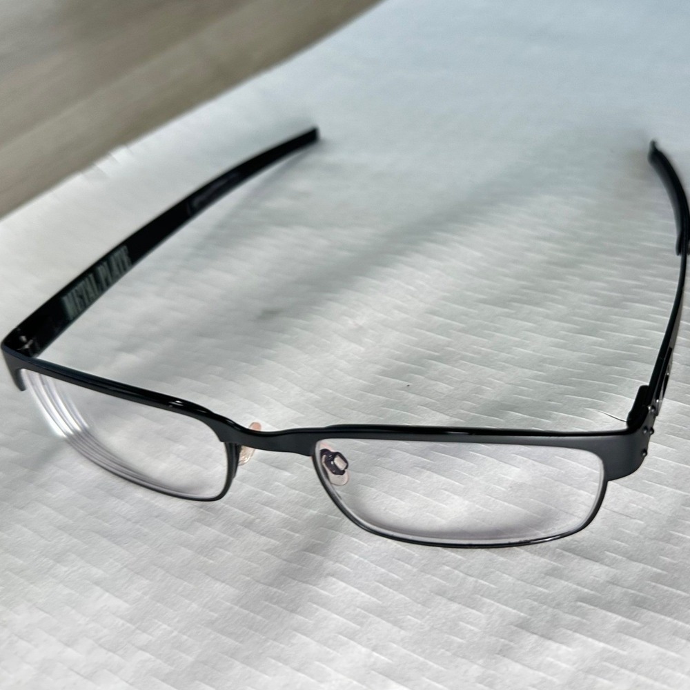 Oakley Metal Plate Eyeglasses Men Sporty 53-18-140 Matte Black Titanium